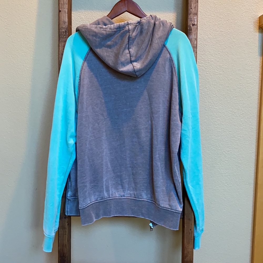 Hurley men’s large zipper hoodie turquoise gray - Picture 6 of 7